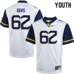 Youth West Virginia Mountaineers NCAA #62 Zach Davis White Authentic Nike Stitched College Football Jersey KZ15W43HZ